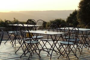 Villa Rogheta Italien Toskana Garten mit Panoramaterrasse